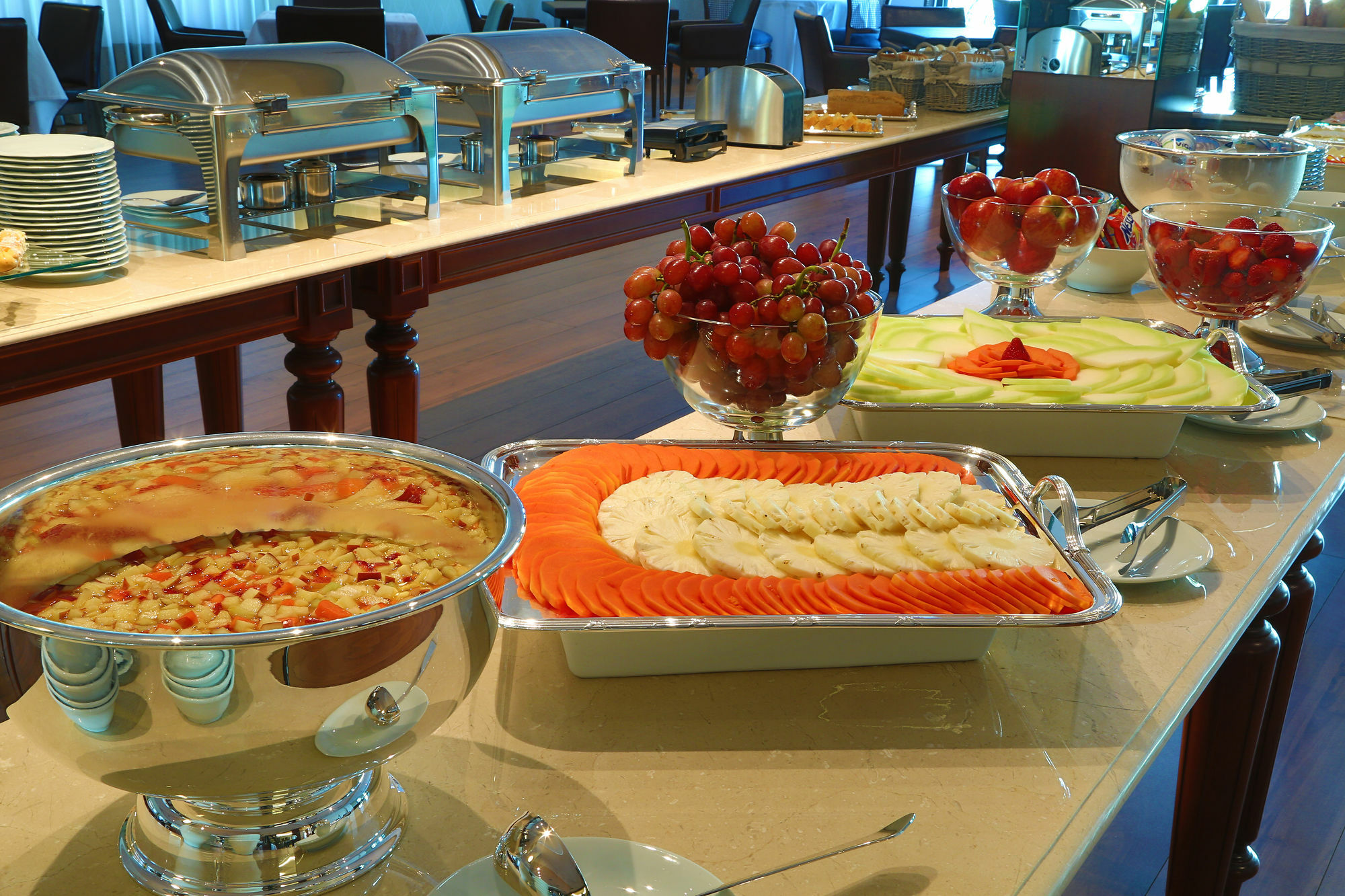 Hotel Mont Blanc Premium Ribeirão Preto Exteriér fotografie A buffet at a hotel